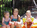 Children with snow cones