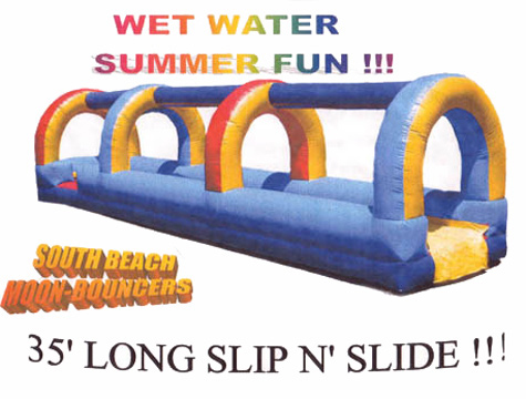 35 foot long wet water slide