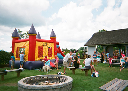 Families gathered around our Castle