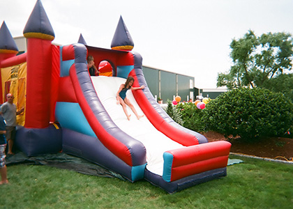 Sliding down the Castle Slide
