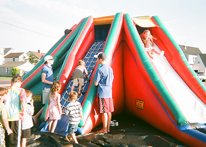 Our Double Slide with children playing
